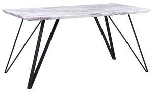Jídelní stůl MOLDEN Mramor/Černá 150 cm 80 cm