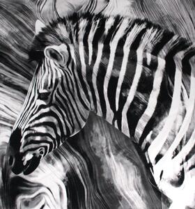 Divazo Panel Teplákovina Zebra Černobílá 35 x 35 cm
