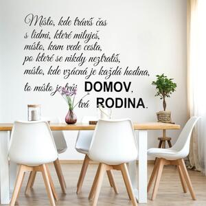 INSPIO - výroba dárků a dekorací - Samolepka na zdi - Tvůj domov a rodina