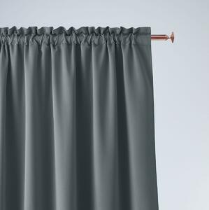 Room99 Hotový závěs na pásce AURA Velikost: 140 x 250 cm, Barva: Tmavě šedá