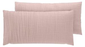 Livarno® Mušelínový potah na polštář pro spánek na boku, 40 x 80 cm, 2 kusy (červená) (100408827003)