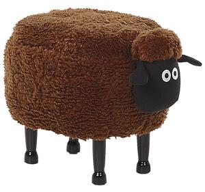 Zvířecí stolička s úložným prostorem SHEEP Ovce Tkanina Hnědá