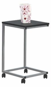 Příruční stolek, černá/kov stříbrná, MANNY 0000006070 Tempo Kondela