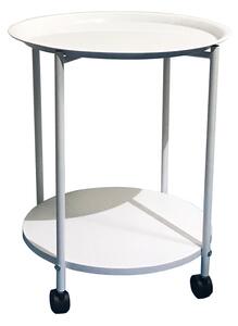 Příruční stolek s kolečky, bílá, DERIN 0000191803 Tempo Kondela