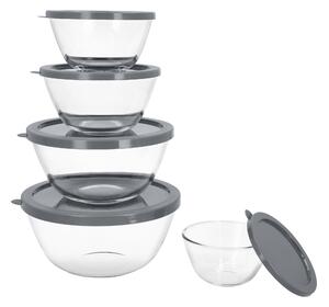 Silvercrest® Sada skleněných misek, 5dílná (transparentní) (100397686001)