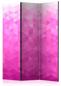 Paraván Pink pixel Dekorhome 135x172 cm (3-dílný)