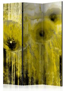 Paraván Yellow madness Dekorhome 135x172 cm (3-dílný)