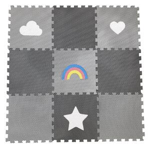 Minideckfloor podlaha 9 dílů - hvězda, srdce, mrak a duha 220156