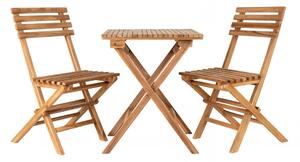 Zahradní set Cuenca, skládací, teak, 60 × 60 × 75 cm – House Nordic
