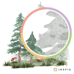INSPIO-textilní přelepitelná samolepka - Samolepka na zeď - Forest lesní zvířátka