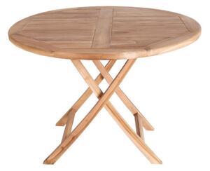 Zahradní kulatý stůl Oviedo, teak, Ø100 × 75 cm – House Nordic