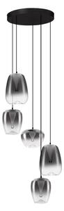 Designový lustr Oblo 5 Černá