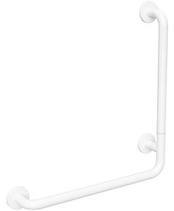 Bemeta Design HELP: Madlo, 680 mm, ve tvaru L, pravé, skládané, s krytkou, bílá - 301153063