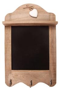 Skříňka na klíče SASS & BELLE Ashley dřevo se třemi háčky 35x22x4 cm