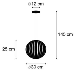 Moderní závěsná lampa černá 30 cm - Zoë