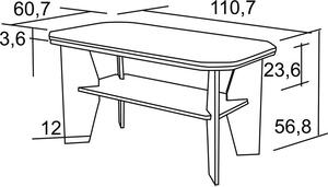 Bradop Konferenční stolek Rudolf I. K165 | Provedení: L - Olše