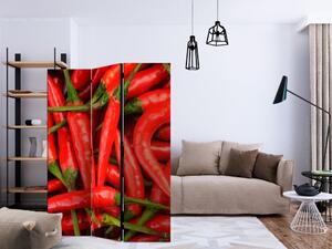 Paraván Chili pepper - background Dekorhome 135x172 cm (3-dílný)