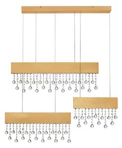 Moderní LED lustr Crista zlatá 150