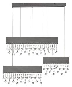 Moderní LED lustr Crista černá 150