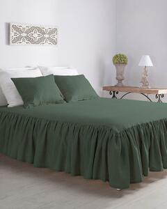 Přehoz Linen Frilly 160 x 210 cm zelený