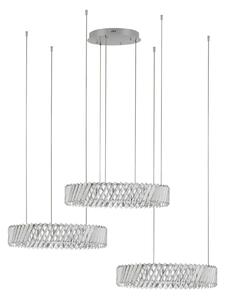 Designový LED lustr Arietta nikl 129W – Šedá
