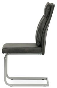 Jídelní židle šedá látka v dekoru vintage kůže DCH-459 GREY3