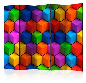Paraván - Barevné geometrické krabice II 225x172