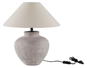Moderní stolní lampa Lupe smetanová – Hnědá