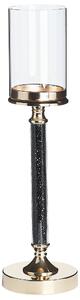 Svícen ABBEVILLE 48 cm Sklo Černá