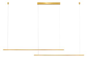 Minimalistcký LED lustr Brillia zlatá 140