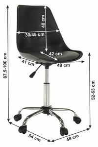 Tempo Kondela Kancelářská židle DARISA, černá/tmavě šedá