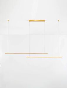 Minimalistcký LED lustr Brillia zlatá 140