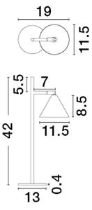 Designová stolní lampa Conico káva – Zlatá
