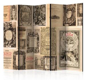 Paraván Vintage Books Dekorhome 135x172 cm (3-dílný)