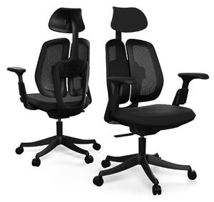 Ergonomická kancelářská židle Liftor Active, černá (textil + síťovina)
