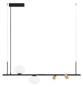 LED moderní lustr Noble černá