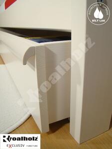 Bílý úložný prostor pod postel z masivu DOREMI 1/1 (bílý úložný prostor pod bílé postele)