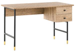Pracovní stůl ABILEN 120 cm 60 cm se zásuvkami Světle hnědá