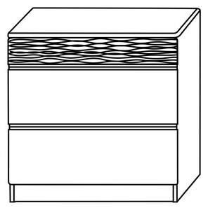 Bílá zásuvková komoda z masivu LENIOS III do ložnice (bílá design komoda z masivu)