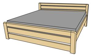 Moderní dřevěné dvoulůžko z masivu SALLY do ložnice (kvalitní manželská postel z masivu)