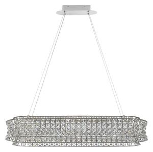 LED moderný luster Celysia 100 Chromová – Šedá