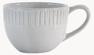 Sada porcelánových hrnků s drážkovaným okrajem Organic, 4 díly