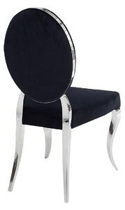 Modern Baroque Period Jídelní židle INVICTUS, bez područek, černý samet