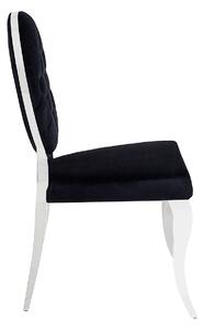 Jídelní židle INVICTUS, bez područek, černý samet