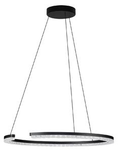 LED moderný luster Gleamy 65 Čierna – Černá