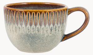 Sada porcelánových hrnků s drážkovaným okrajem Organic, 4 díly