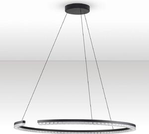 LED moderný luster Gleamy 85 Čierna – Černá