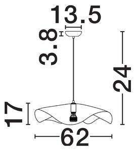LED moderný luster Wabi 62 Biela – Bílá