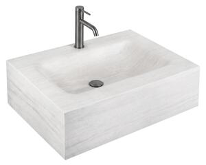 Rea Apollo, nástěnné obdélníkové umyvadlo, 700x500x200mm, imitace kamene, REA-U9994
