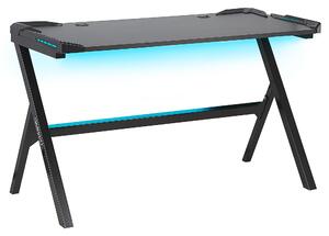 Herní stůl DANVERS 120 cm 60 cm RGB LED Černá